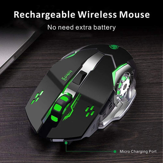 T2 Silent Wireless Gaming Mouse | Rechargeable USB-C Port