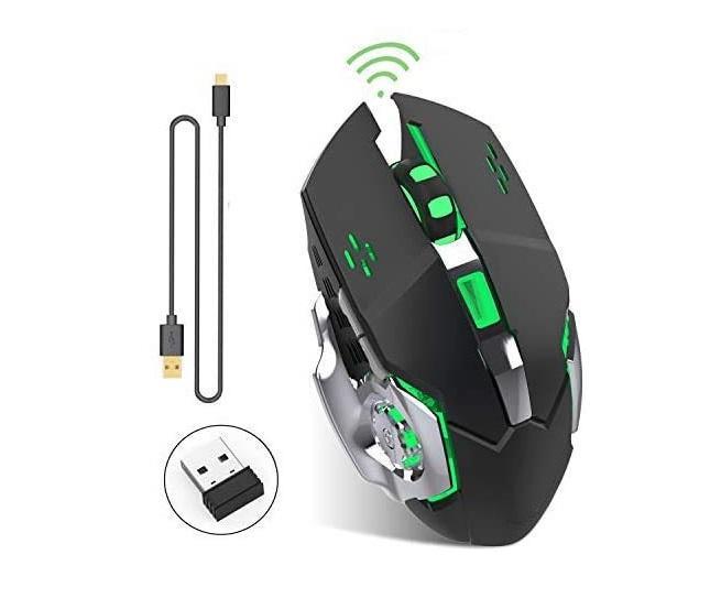T2 Silent Wireless Gaming Mouse | Rechargeable USB-C Port