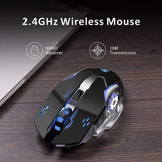 T2 Silent Wireless Gaming Mouse | Rechargeable USB-C Port