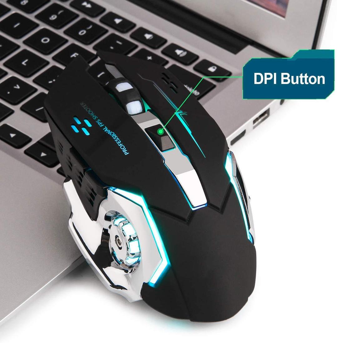 T2 Silent Wireless Gaming Mouse | Rechargeable USB-C Port