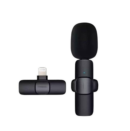 K9 Wireless Lavalier Microphone with Lightning Connector for iPhone iOS | Plug & Play Mic