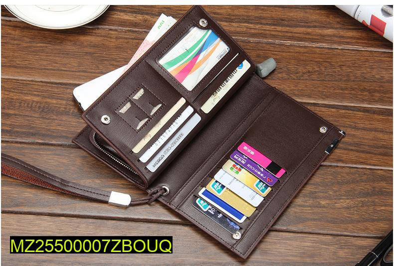 Men's & Women's PU Leather Long Wallet – 13-Pocket Organizer