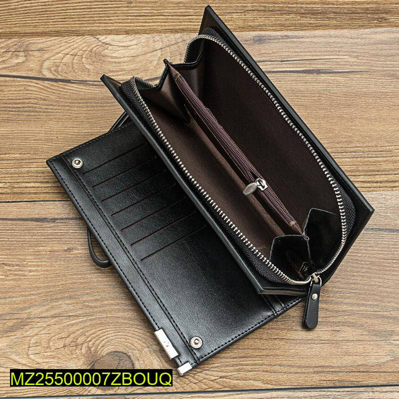 Men's & Women's PU Leather Long Wallet – 13-Pocket Organizer